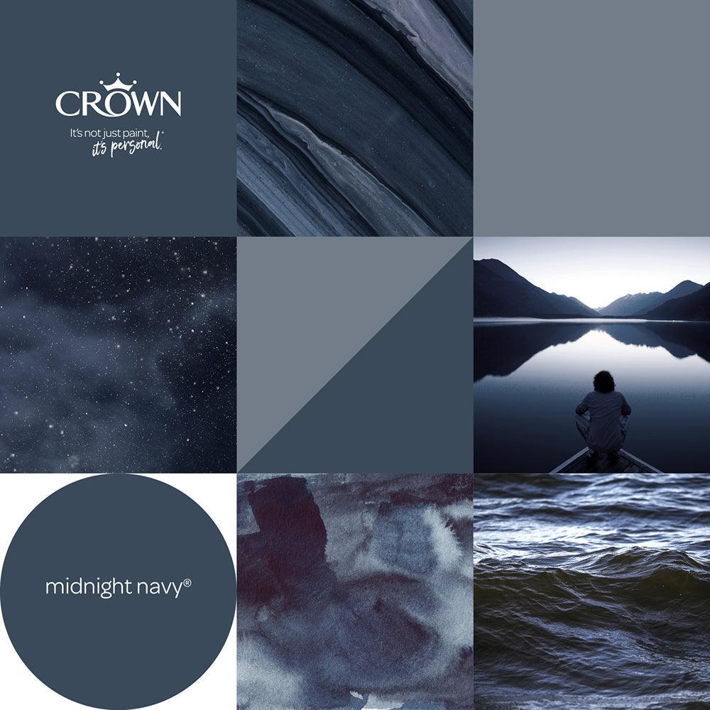 Crown Walls & Ceilings Matt Emulsion | Midnight Navy | 40ml Tester - Choice Stores
