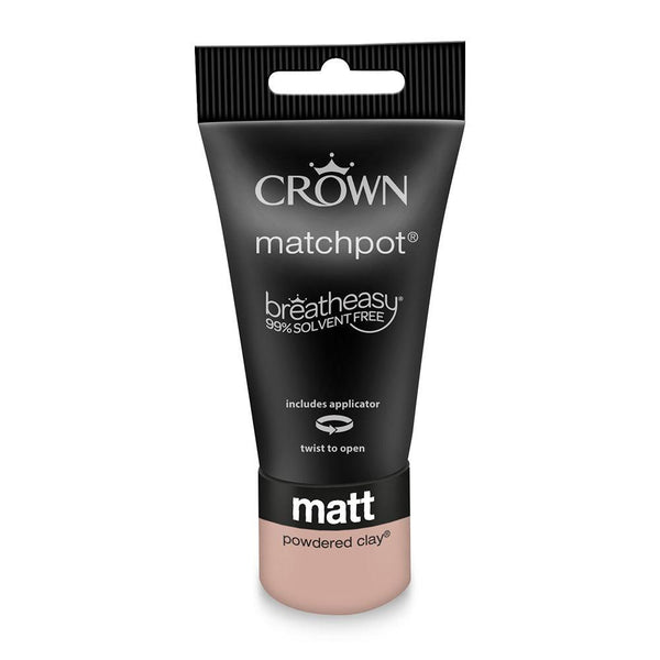 Crown Walls & Ceilings Matt Emulsion | Powdered Clay | 40ml Tester - Choice Stores