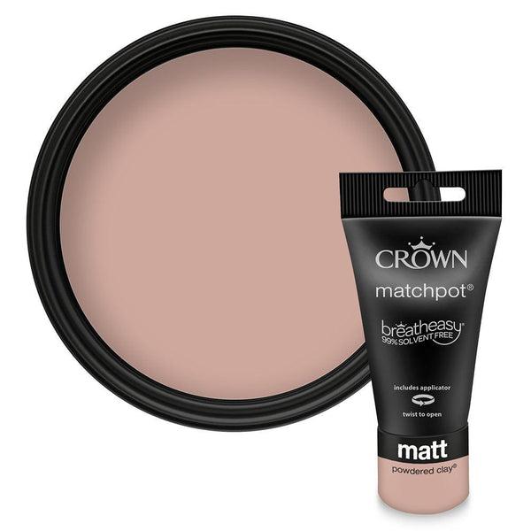 Crown Walls & Ceilings Matt Emulsion | Powdered Clay | 40ml Tester - Choice Stores
