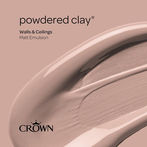 Crown Walls & Ceilings Matt Emulsion | Powdered Clay | 40ml Tester - Choice Stores