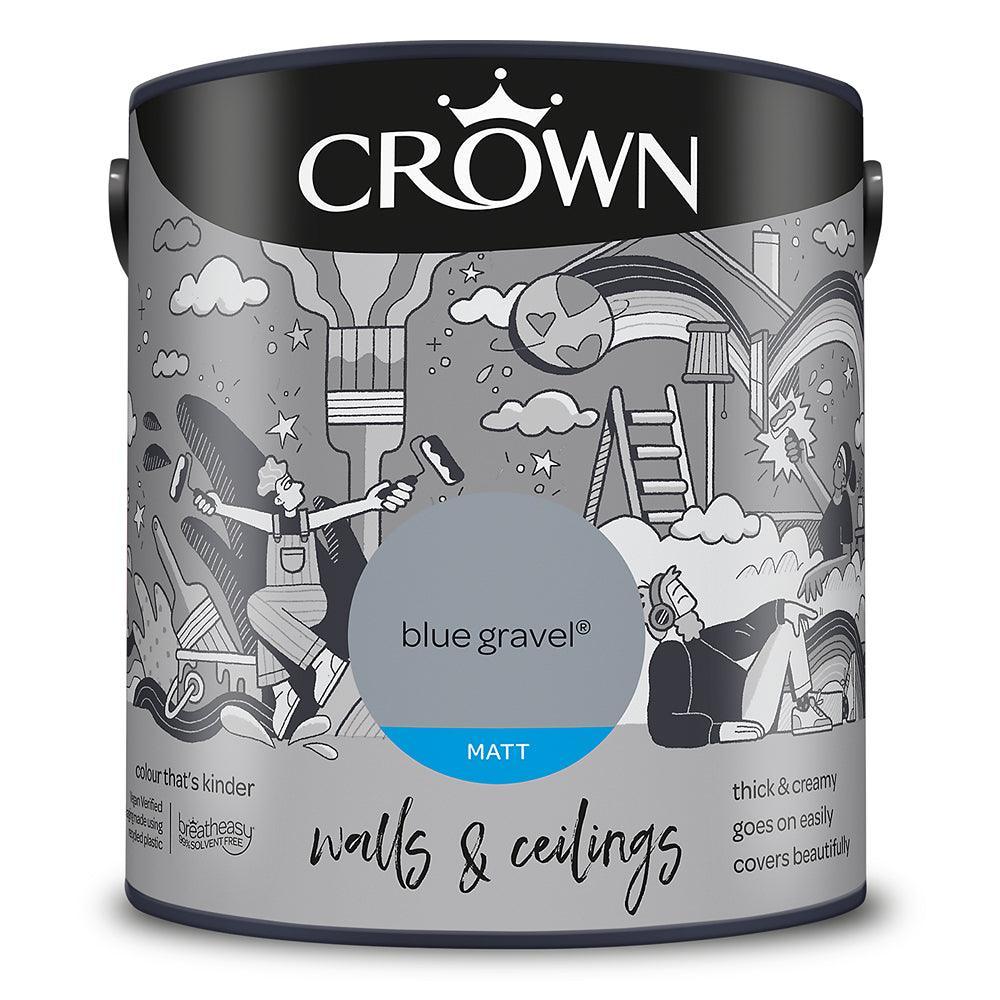 Crown Walls & Ceilings Matt Emulsion Paint | Blue Gravel - Choice Stores