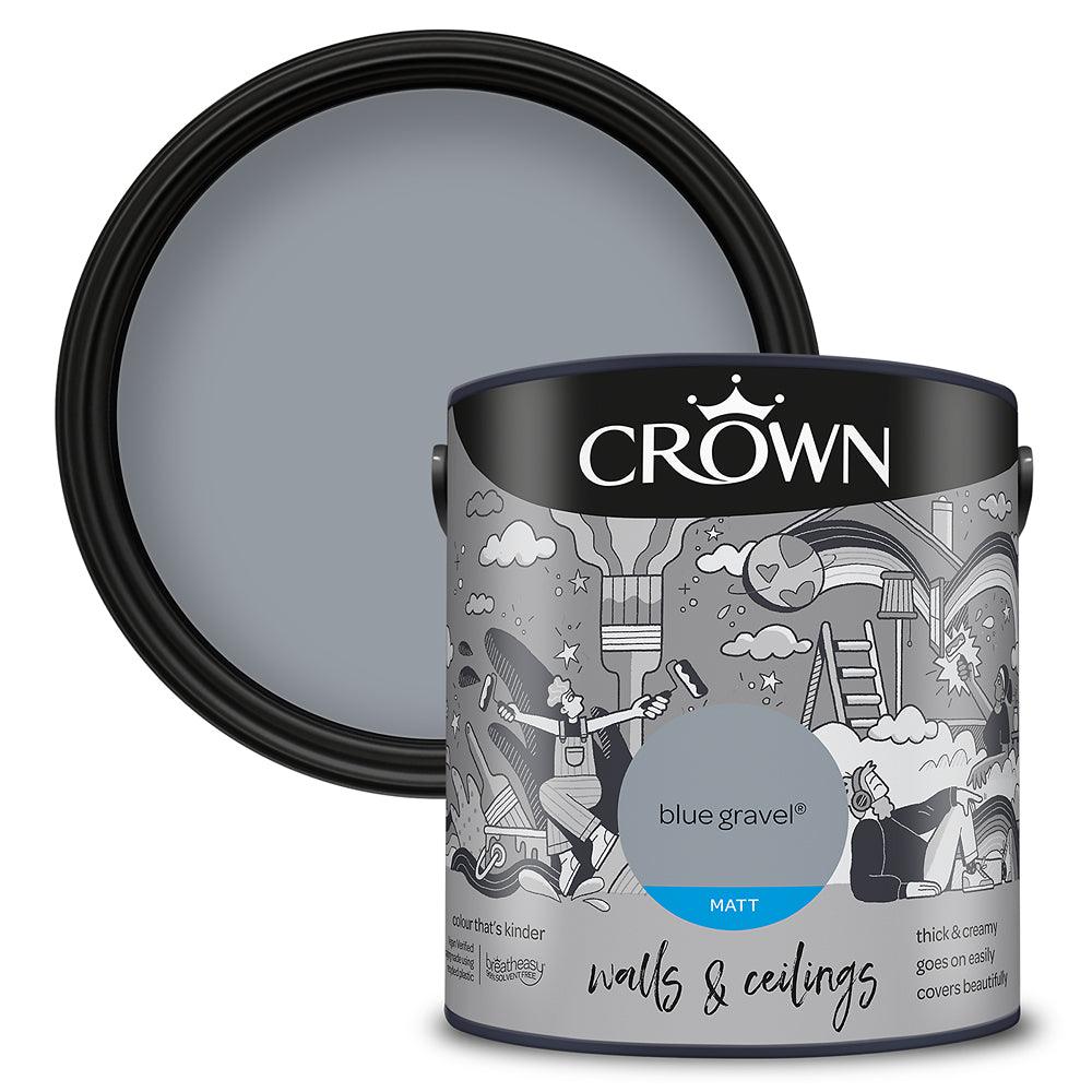 Crown Walls & Ceilings Matt Emulsion Paint | Blue Gravel - Choice Stores