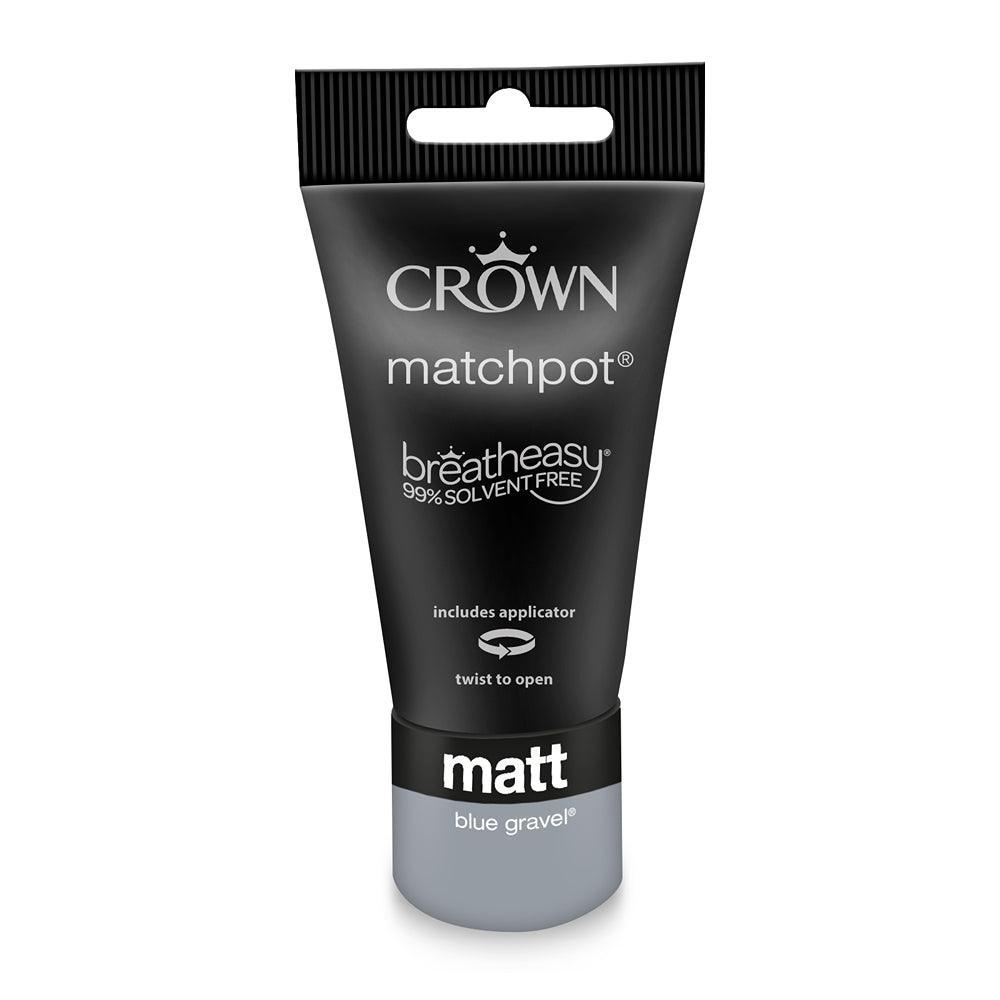 Crown Walls & Ceilings Matt Emulsion Paint | Blue Gravel | 40ml Tester - Choice Stores