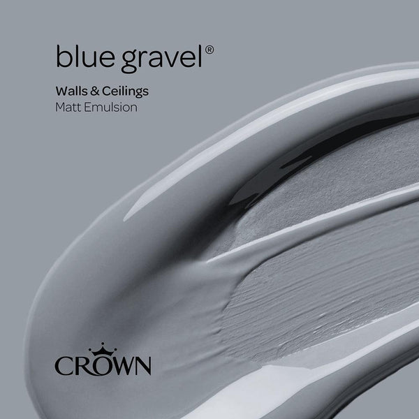 Crown Walls & Ceilings Matt Emulsion Paint | Blue Gravel | 40ml Tester - Choice Stores