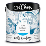 Crown Walls & Ceilings Matt Emulsion Paint | Brilliant White - Choice Stores