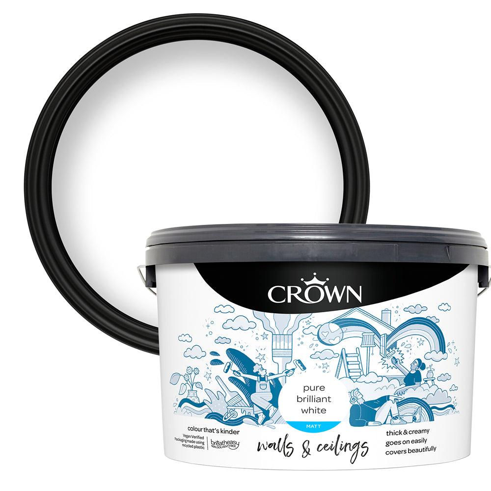 Crown Walls &amp; Ceilings Matt Emulsion Paint | Brilliant White - Choice Stores