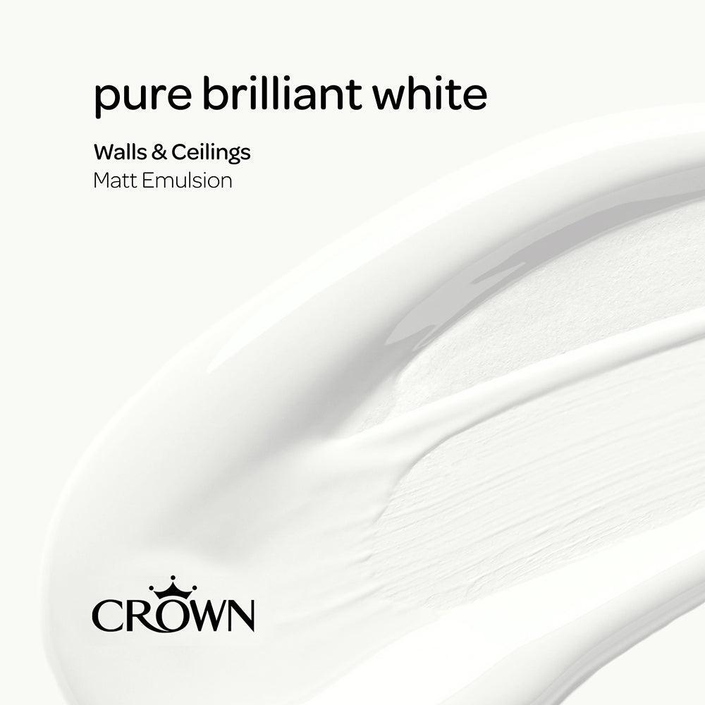 Crown Walls & Ceilings Matt Emulsion Paint | Brilliant White - Choice Stores