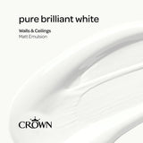 Crown Walls & Ceilings Matt Emulsion Paint | Brilliant White - Choice Stores