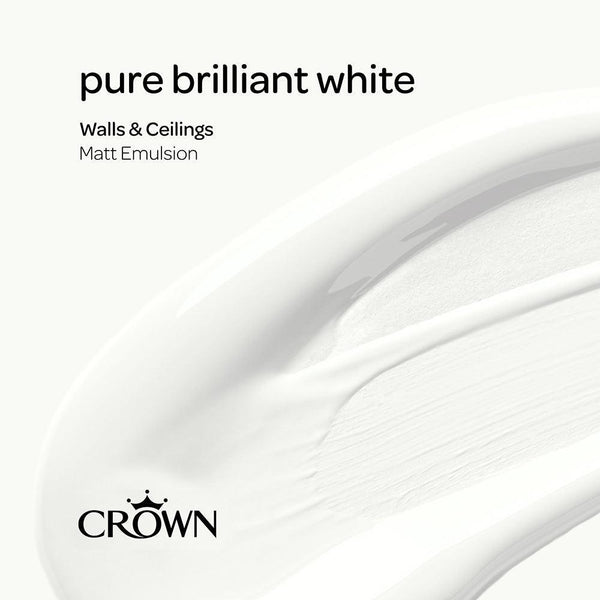 Crown Walls & Ceilings Matt Emulsion Paint | Brilliant White - Choice Stores