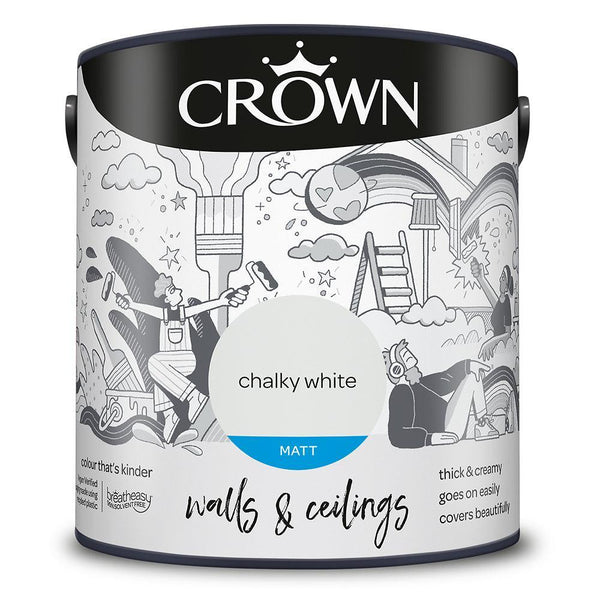 Crown Walls & Ceilings Matt Emulsion Paint | Chalky White - Choice Stores