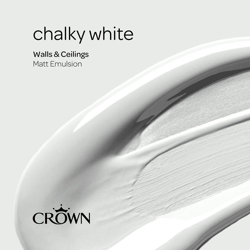 Crown Walls & Ceilings Matt Emulsion Paint | Chalky White - Choice Stores