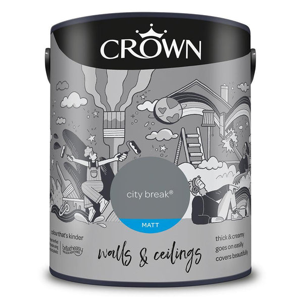 Crown Walls & Ceilings Matt Emulsion Paint | City Break - Choice Stores