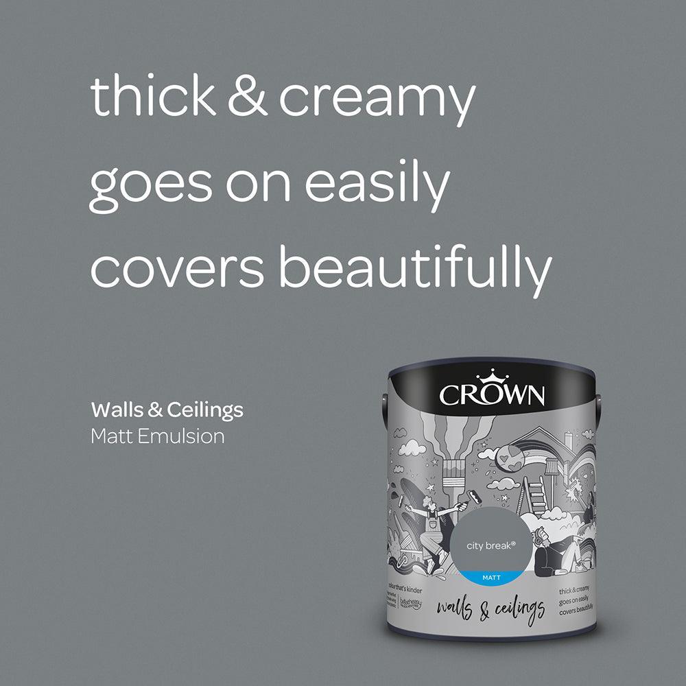 Crown Walls & Ceilings Matt Emulsion Paint | City Break - Choice Stores