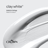 Crown Walls & Ceilings Matt Emulsion Paint | Clay White - Choice Stores
