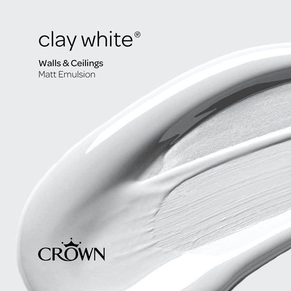 Crown Walls & Ceilings Matt Emulsion Paint | Clay White - Choice Stores