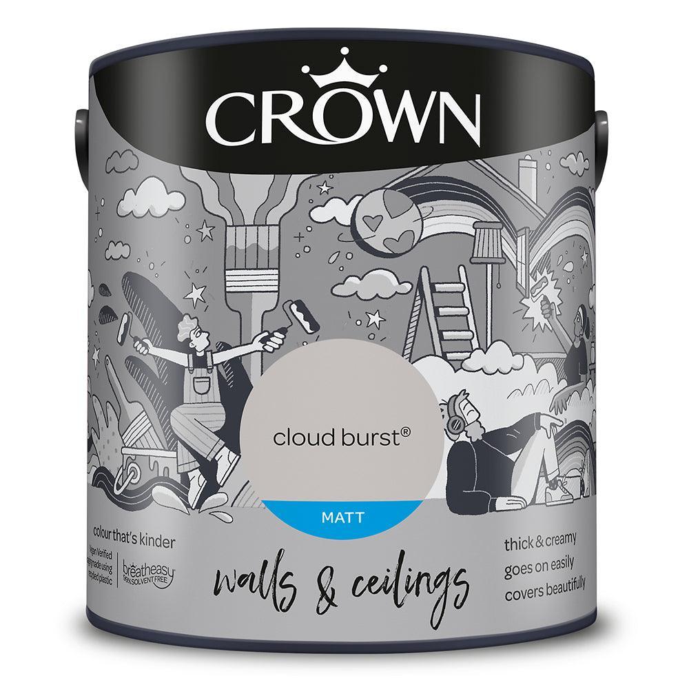 Crown Walls & Ceilings Matt Emulsion Paint | Cloud Burst - Choice Stores
