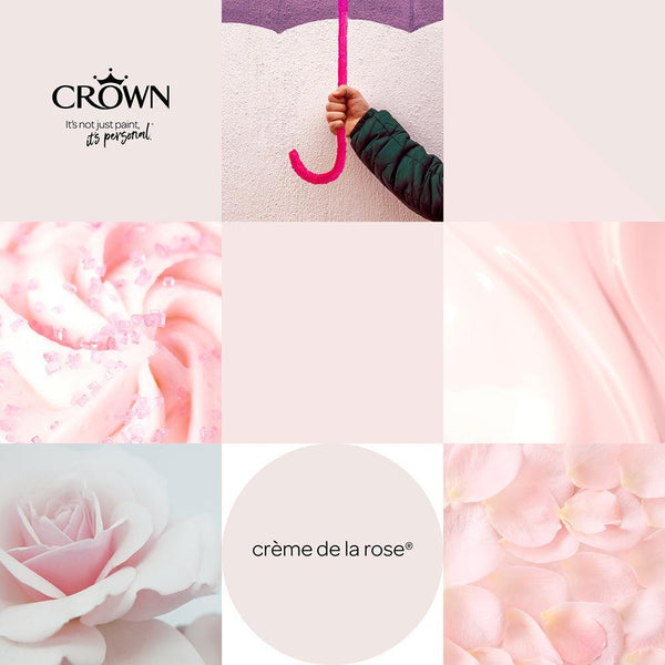 Crown Walls & Ceilings Matt Emulsion Paint | Creme de la Rose | 40ml Tester - Choice Stores