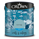 Crown Walls & Ceilings Matt Emulsion Paint | Duck Egg - Choice Stores