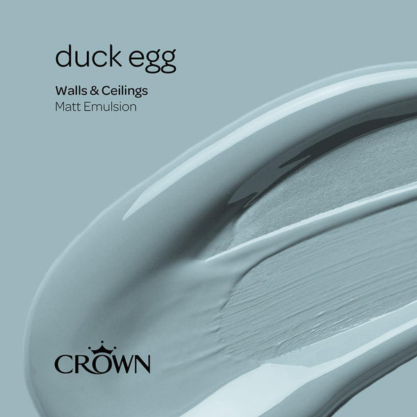 Crown Walls & Ceilings Matt Emulsion Paint | Duck Egg - Choice Stores