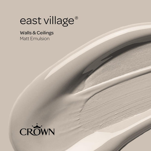 Crown Walls & Ceilings Matt Emulsion Paint | East Village | 40ml Tester - Choice Stores