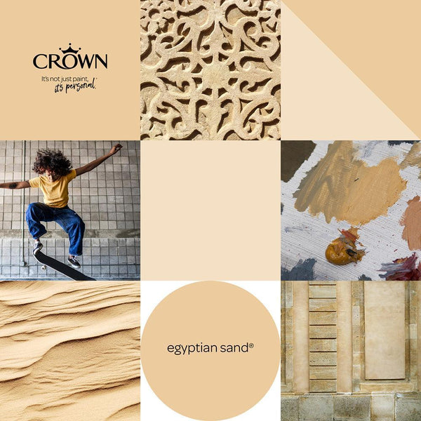 Crown Walls & Ceilings Matt Emulsion Paint | Egyptian Sand | 40ml Tester - Choice Stores