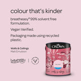 Crown Walls & Ceilings Matt Emulsion Paint | Fairy Dust - Choice Stores