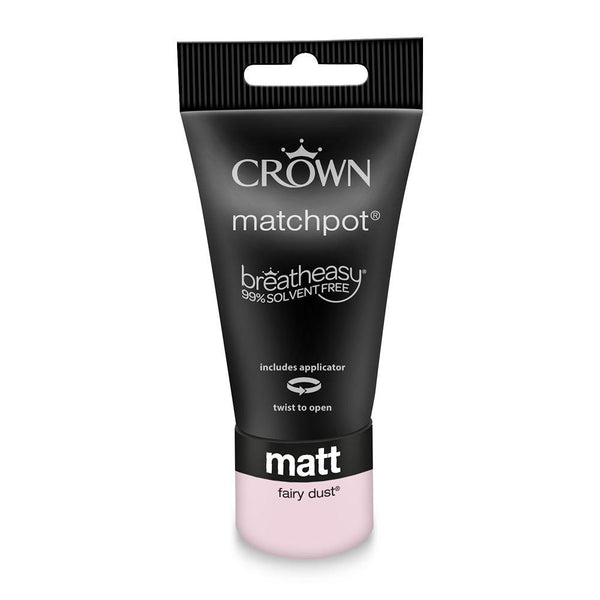 Crown Walls & Ceilings Matt Emulsion Paint | Fairy Dust | 40ml Tester - Choice Stores