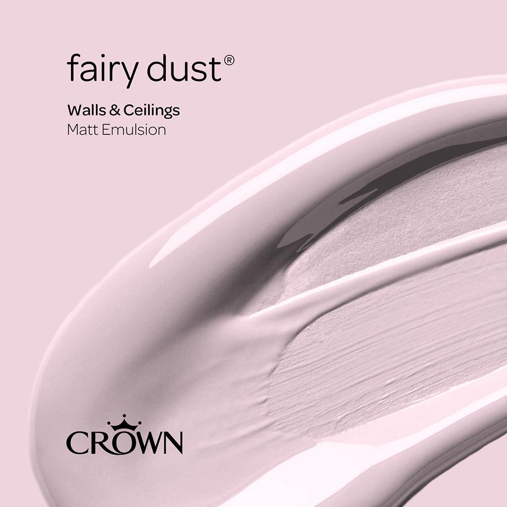 Crown Walls &amp; Ceilings Matt Emulsion Paint | Fairy Dust | 40ml Tester - Choice Stores