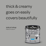 Crown Walls & Ceilings Matt Emulsion Paint | Granite Dust - Choice Stores