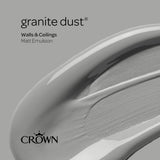 Crown Walls & Ceilings Matt Emulsion Paint | Granite Dust - Choice Stores