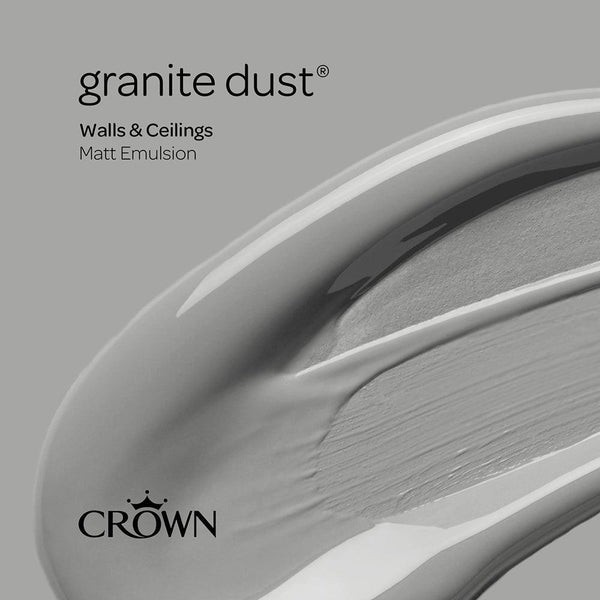 Crown Walls & Ceilings Matt Emulsion Paint | Granite Dust - Choice Stores