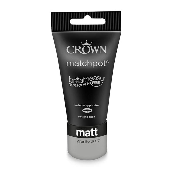 Crown Walls & Ceilings Matt Emulsion Paint | Granite dust | 40ml Tester - Choice Stores