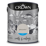 Crown Walls & Ceilings Matt Emulsion Paint | Grey Putty - Choice Stores
