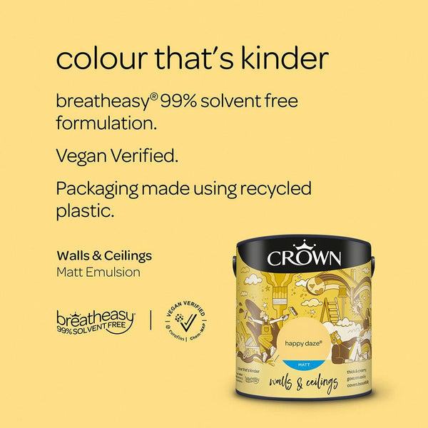 Crown Walls & Ceilings Matt Emulsion Paint | Happy Daze - Choice Stores