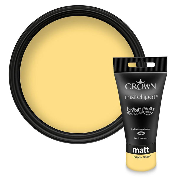 Crown Walls & Ceilings Matt Emulsion Paint | Happy Daze | 40ml Tester - Choice Stores