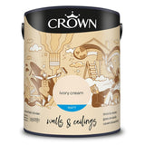 Crown Walls & Ceilings Matt Emulsion Paint | Ivory Cream - Choice Stores