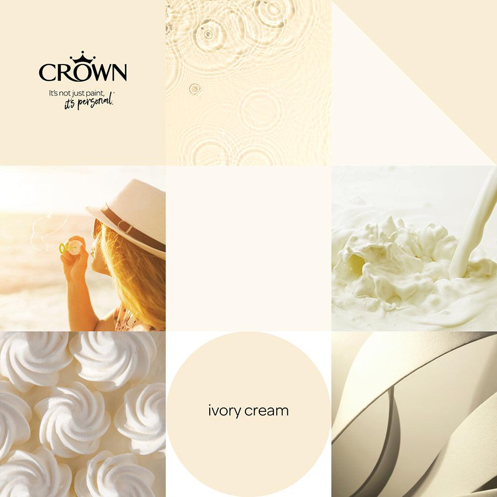 Crown Walls &amp; Ceilings Matt Emulsion Paint | Ivory Cream - Choice Stores