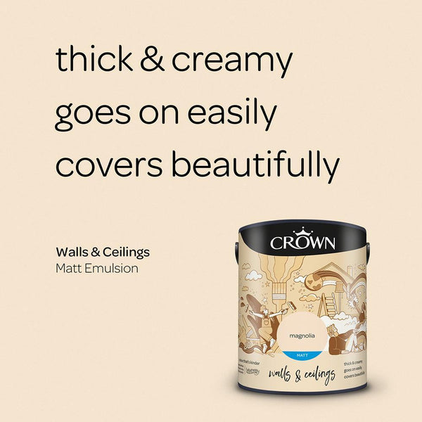Crown Walls & Ceilings Matt Emulsion Paint | Magnolia - Choice Stores