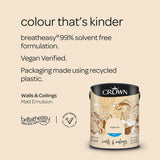 Crown Walls & Ceilings Matt Emulsion Paint | Magnolia - Choice Stores
