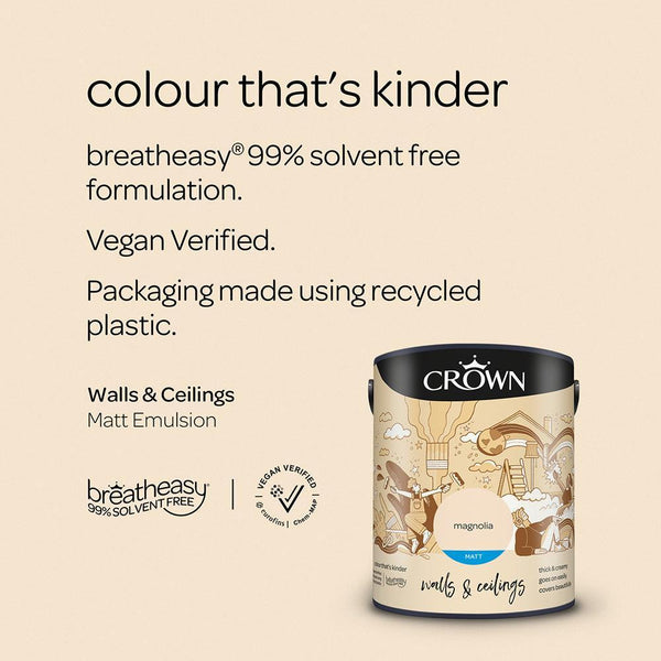 Crown Walls & Ceilings Matt Emulsion Paint | Magnolia - Choice Stores