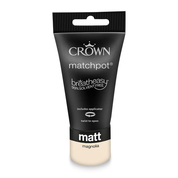Crown Walls & Ceilings Matt Emulsion Paint | Magnolia | 40ml Tester - Choice Stores