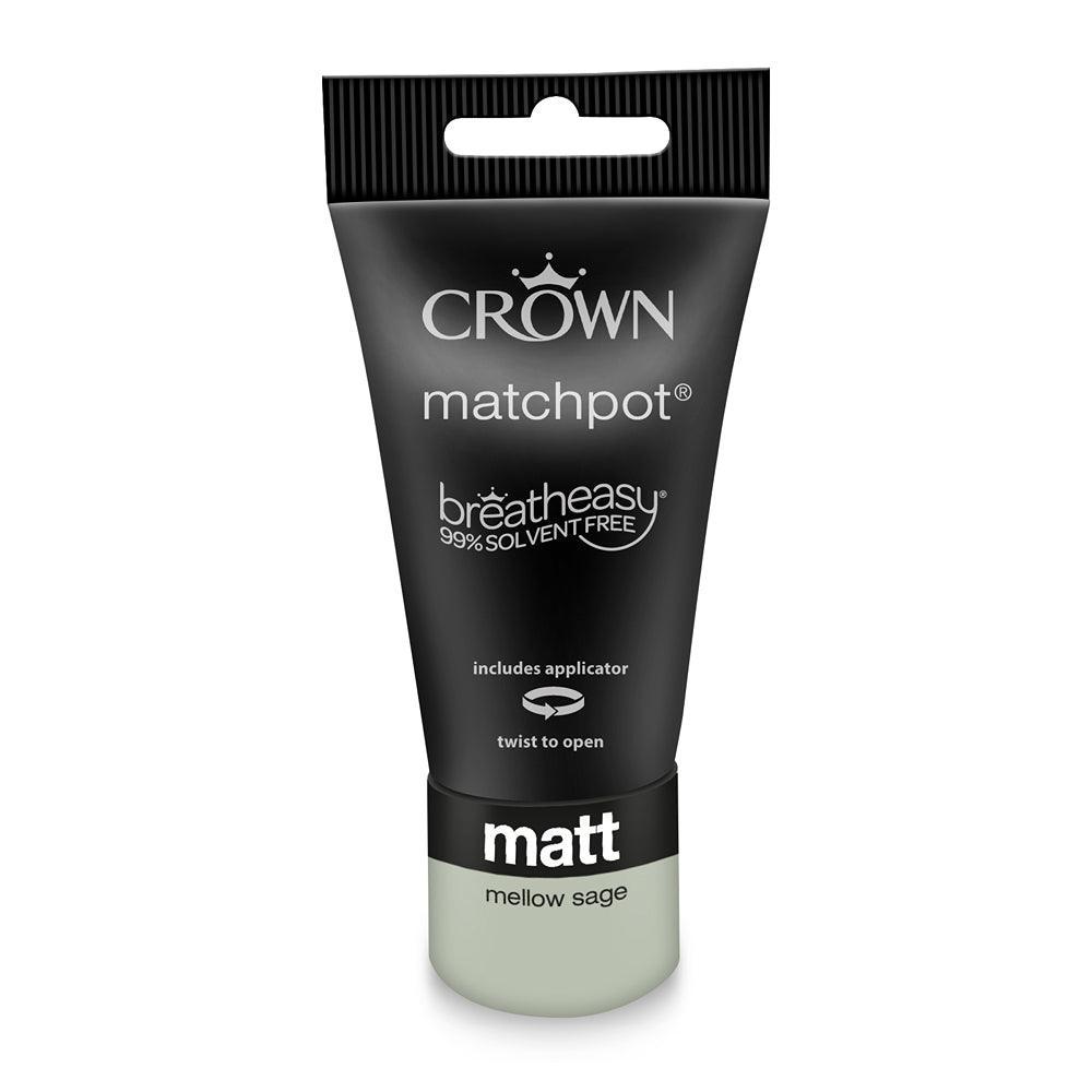 Crown Walls & Ceilings Matt Emulsion Paint | Mellow Sage | 40ml Tester - Choice Stores