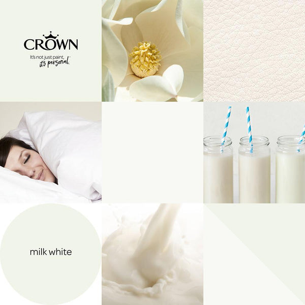 Crown Walls & Ceilings Matt Emulsion Paint | Milk White | 40ml Tester - Choice Stores