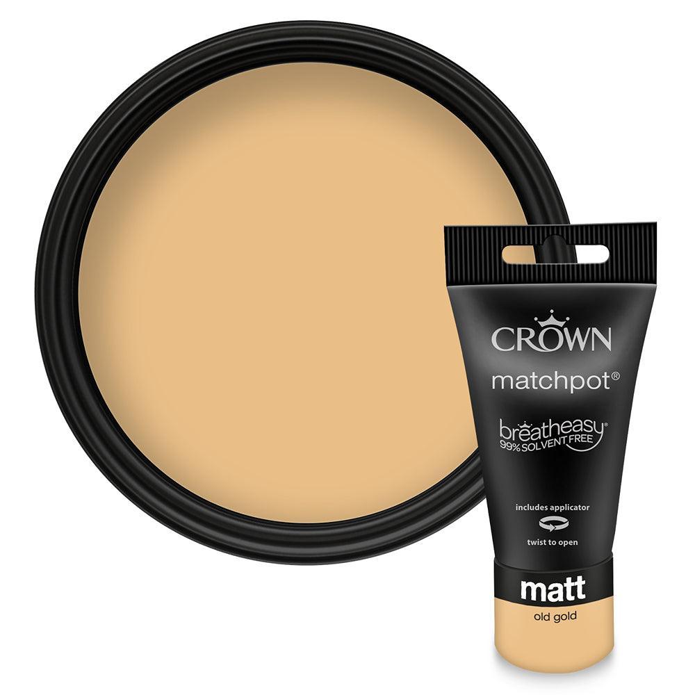 Crown Walls & Ceilings Matt Emulsion Paint | Old Gold | 40ml Tester - Choice Stores