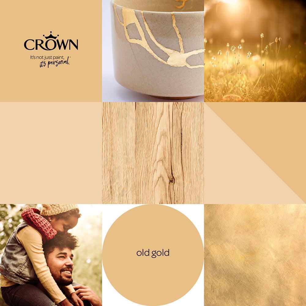 Crown Walls & Ceilings Matt Emulsion Paint | Old Gold | 40ml Tester - Choice Stores