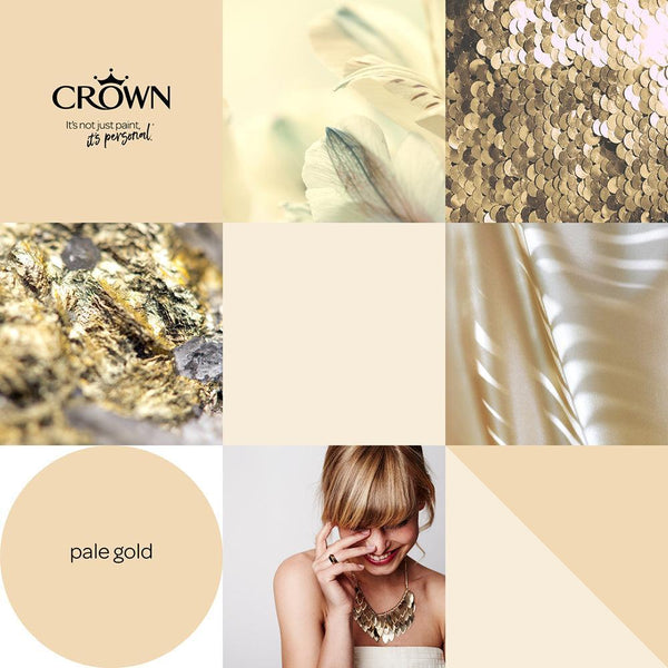 Crown Walls & Ceilings Matt Emulsion Paint | Pale Gold | 40ml Tester - Choice Stores