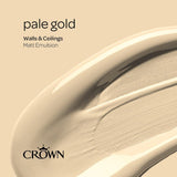 Crown Walls & Ceilings Matt Emulsion Paint | Pale Gold | 40ml Tester - Choice Stores