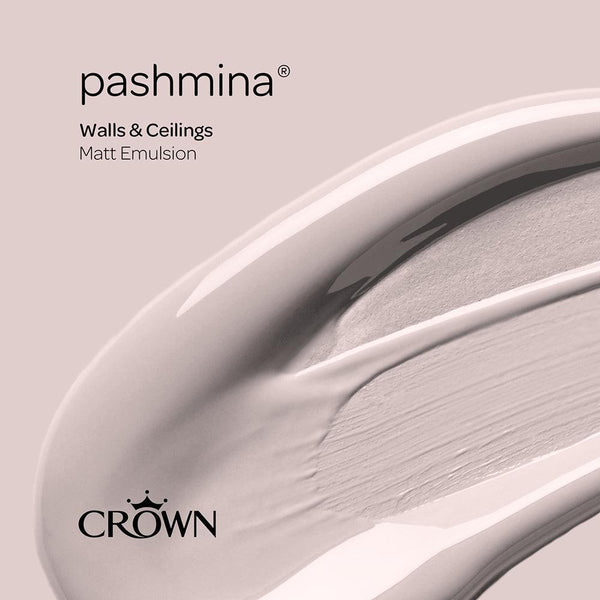 Crown Walls & Ceilings Matt Emulsion Paint | Pashmina | 40ml Tester - Choice Stores