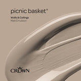 Crown Walls & Ceilings Matt Emulsion Paint | Picnic Basket | 40ml Tester - Choice Stores