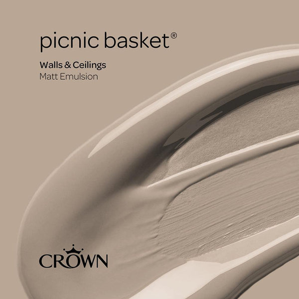 Crown Walls & Ceilings Matt Emulsion Paint | Picnic Basket | 40ml Tester - Choice Stores